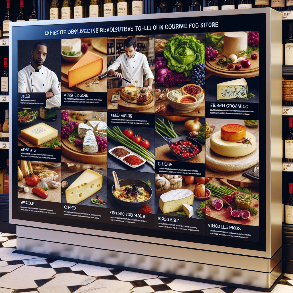 Revolutionizing Gourmet Product Promotion with Digital Signage